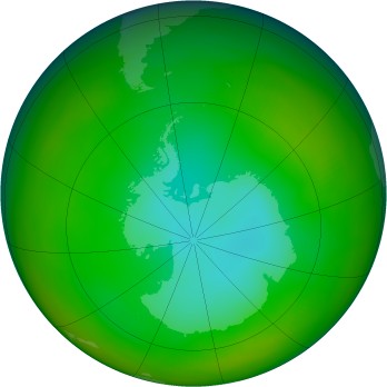 Antarctic ozone map for 1981-07